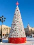 Уличная каркасная елка «Уральская Люкс» 22 м, ПВХ, белая