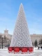 Уличная каркасная елка «Уральская Люкс» 8 м, ПВХ, белая