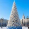 Уличная ствольная елка «Альпийская Люкс» 8 м, ПВХ, белая