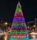 Уличная каркасная светодинамическая елка «Уральская Люкс» 25 м, ПВХ, зеленая